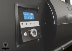 Moesta Pelletgrill Sheriff Inklusive Ablagebrett PaperBlank Schwarz - Modell 2023 -BBQ Zubehoer Verkaufsgeschäft Moesta Sheriff Pelletgrill Bedienung digital