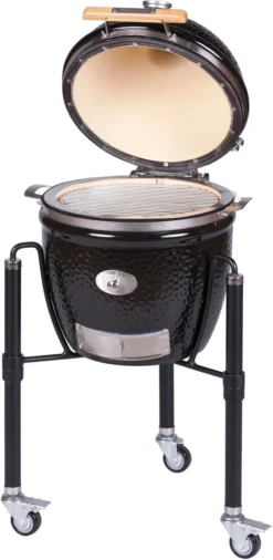 Monolith Grill Junior PRO Serie 2.0 Schwarz - MIT Gestell -BBQ Zubehoer Verkaufsgeschäft Monolith Keramik Grill Junior PRO Serie 2 0 121021 black 4