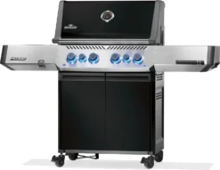 Napoleon Prestige 500 Gasgrill, Schwarz - Mit Safety Glow - Modell 2023 - SMART Deal Inkl. Grillfürst Grill Control -BBQ Zubehoer Verkaufsgeschäft Napoleon Prestige 500 Gasgrill schwarz