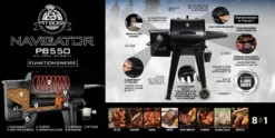 Pit Boss Pelletgrill Navigator 550 -BBQ Zubehoer Verkaufsgeschäft Pit Boss Navigator 550 Pelletgrill Feature Card