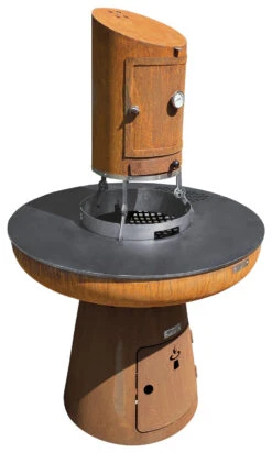 Remundi Smoke Tube Für Feuerplatten 8 Remundi Smoke Tube Für Feuerplatten -BBQ Zubehoer Verkaufsgeschäft Remundi Smoker Tube auf Feuerstelle mittig