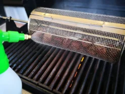Grillfürst Universal Drehspießkorb / Rotisseriekorb, Edelstahl V2 -BBQ Zubehoer Verkaufsgeschäft Rotisseriekorb Maronen