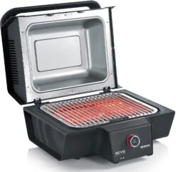 Severin Elektrogrill SEVO Smart Control GT - Boost Zone 500°C - Mit Deckel - 3.000 W - Inkl. Grillfürst Premium Grillbesteck Set Und Premium Grillbürste 17 Severin Elektrogrill SEVO Smart Control GT - Boost Zone 500°C - Mit Deckel - 3.000 W - Inkl. Grillfürst Premium Grillbesteck Set Und Premium Grillbürste -BBQ Zubehoer Verkaufsgeschäft Severin Sevo Smart Control GT PG8138 geoeffnet