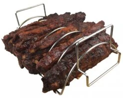 Grillfürst 2in1 Rippchenhalter Und Bratenkorb Edelstahl -BBQ Zubehoer Verkaufsgeschäft Spare Ribs 2in1 Rippchenhalter Bratenkorb