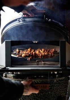 The Bastard Rotisserie & Pizza Set Medium Inkl. Drehspieß Und Pizzastein -BBQ Zubehoer Verkaufsgeschäft The Bastard Pizzaofen Klappe BB818