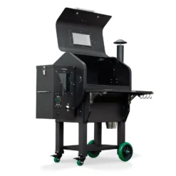 GMG Pelletgrill Ledge Prime Schwarz WiFi, Mit Klappbarer Frontablage -BBQ Zubehoer Verkaufsgeschäft gmg ledge pelletsmoker schwarz seitlich