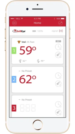 GrillEye Smart Bluetooth Grillthermometer (Grill Eye) -BBQ Zubehoer Verkaufsgeschäft grilleye app temperatur