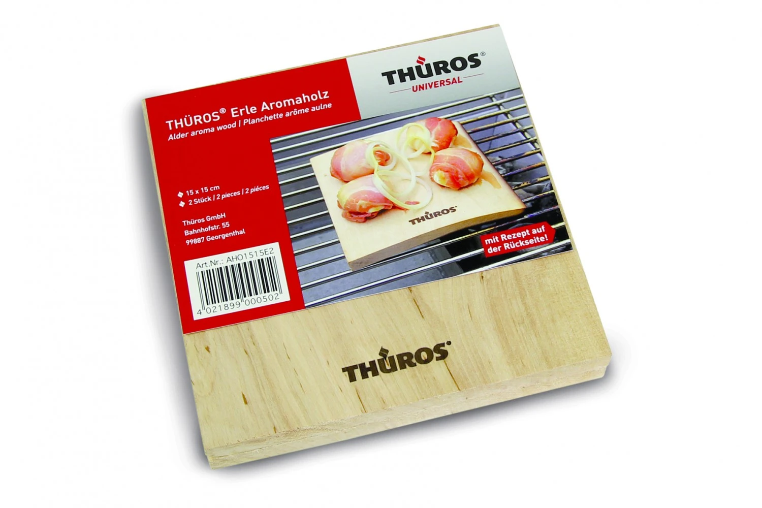 Thüros Räucherbrett Erle 15 X 15 Cm, 2 Stück 1 Thüros Räucherbrett Erle 15 X 15 Cm, 2 Stück